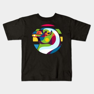 Penguin Colorful Pop Art Kids T-Shirt